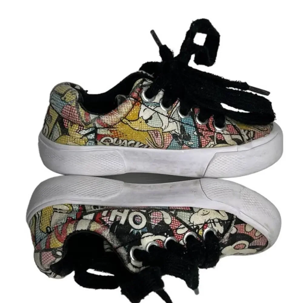 DISNEY PARKS Mickey Mouse Donald Duck Comic Tennis Shoes Toddler Size 5/6
